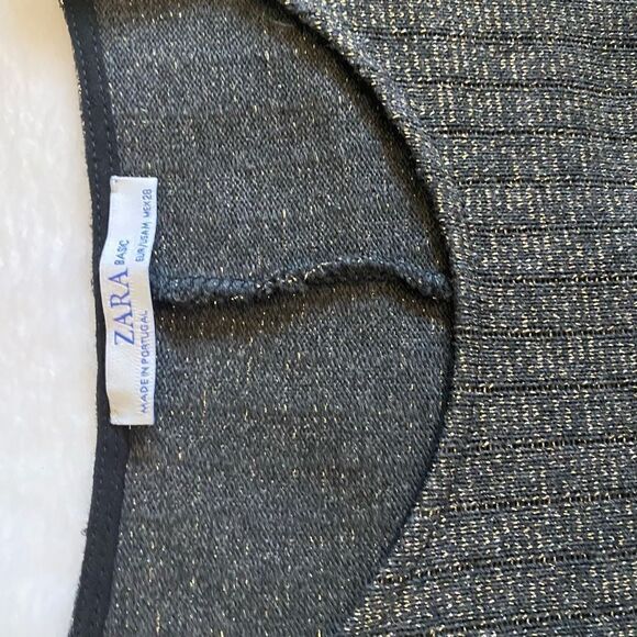 Zara Perfect Basics Looks Lightweight Knit Sweater Sparkly Brown Fall - Picture 7 of 10